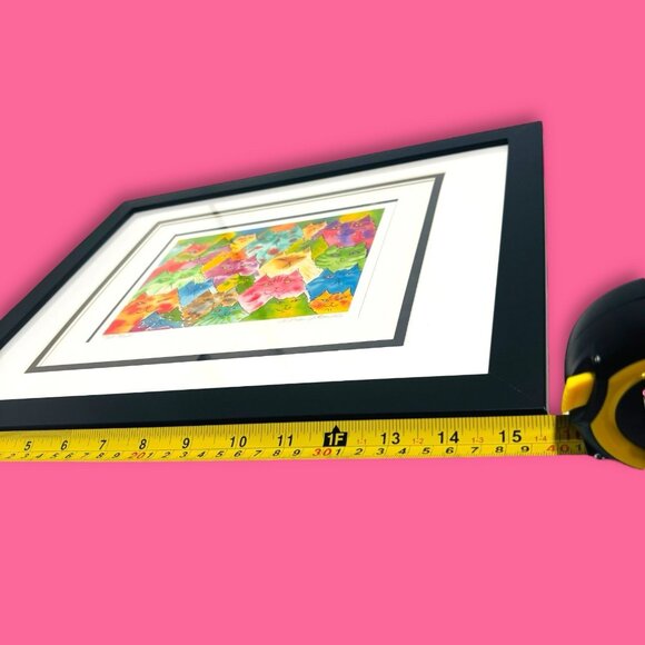 “TUTI FRUITI” Whimsical Cat Art Print By CATMANDREW Drew Strouble 16x12x1 RARE! - Picture 7 of 10